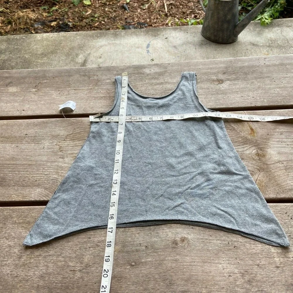 Old Navy Girls Tank Top Size 5 Gray Black Leaves Floral Dark Charcoal Gray‎ NEW